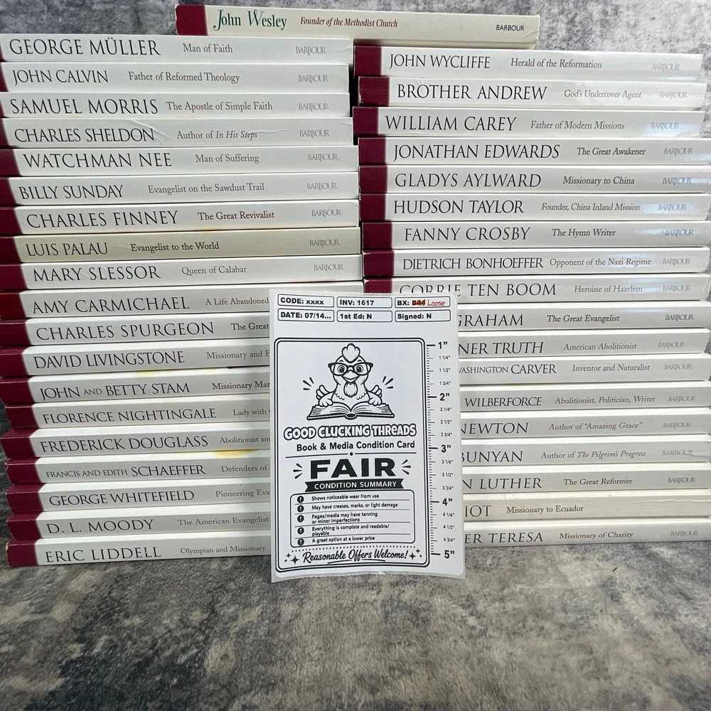 Heroes of the Faith 39 Book Lot Biographies Christian History Barbour Paperbacks